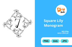 Square Lily Monogram Product Image 1