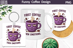 Grumpy coffee cup sarcastic quote Product Image 1
