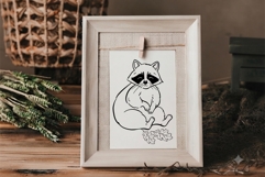 Hand-Drawn Raccoon Clipart PNG SVG Product Image 4