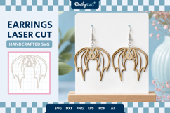 Demon Wings Earrings Laser Cut Product Image 1