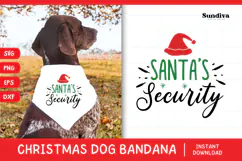 Christmas Dog Bandana Quotes SVG | Santa's Security Product Image 1
