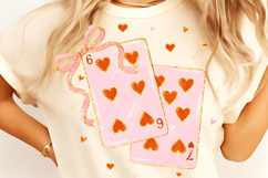 Playing Cards Valentine 6 7 PNG, Preppy 6 7 Six Seven PNG Product Image 1