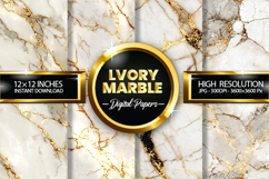 Lvory Marble Digital Papers - 04 variations Product Image 1