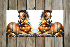 Christmas horse &amp; garland | 4 Sublimation Mug design PLUS Product Image 3