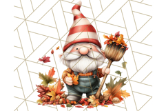 Fall Gnome PNG Clipart, Cute Autumn Gnomes with Pumpkins Product Image 3