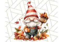 Fall Gnome PNG Clipart, Cute Autumn Gnomes with Pumpkins Product Image 3
