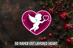 Valentine Cupid Layered SVG, Layered paper cut, Cupid SVG Product Image 1