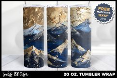 Tumbler Wrap Design PLUS Bonus 12x12 Mountains Art Print Product Image 1