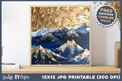 Tumbler Wrap Design PLUS Bonus 12x12 Mountains Art Print Product Image 2