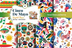 Cinco de Mayo digital paper, fiesta digital paper Product Image 2