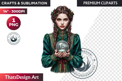 Traditional Christmas Clipart PNG, xmas sublimation, santa Product Image 1