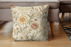 Amber Glow Toile Digital Paper Pack, Vintage Floral Toile Product Image 7