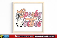 Spooky vibes SVG, Retro Halloween SVG Product Image 3
