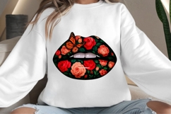 Floral lips png design for T-shirts Product Image 4