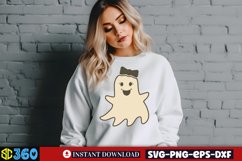 Cute Ghost Clipart, Cute Ghost Clipart Sublimation Product Image 3