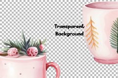 Pastel Mug Christmas Watercolor 38 Cliparts Ai Generated Art Product Image 7