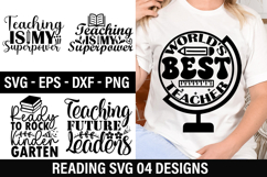 Reading SVG Design - Ready to Rock Kindergarten Product Image 1