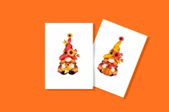 Watercolor autumn Gnomes, Autumn Gnomes, Autumn, Gnome woman Product Image 5