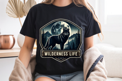 Wilderness Life PNG, Wolf and Moon Mountain Sublimation Product Image 7
