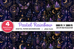 Pastel Rainbow Holographic Background JPG Product Image 1