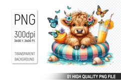 Summer Animals Clipart PNG Bundle, Tropical Summer Animals Product Image 4