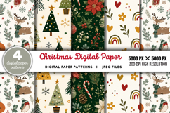 Christmas Digital Paper Backgrounds JPG Product Image 1