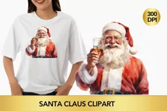 santa claus clipart, christmas clipart sublimation Product Image 1