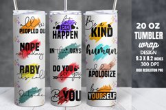 Motivational Quotes Tumbler Wrap Sublimation Product Image 1