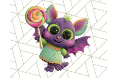 Colorful Halloween Clipart PNG, Cute Kids & Candy Clip Art Product Image 3