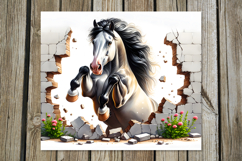 Horse &amp; wall | 8 skinny tumbler Sublimation designs Product Image 7