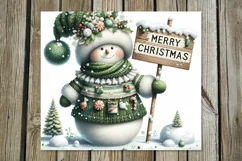 Xmas Snowman | cute Christmas Skinny tumbler sublimation2 Product Image 3