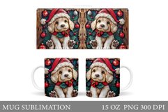 Christmas Dog Mug Design. Christmas Mug Sublimation Product Image 1