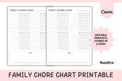 Family Chore Chart Canva Template 1 Product Image 1