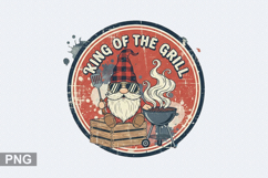 King of the grill Sublimation - 4th of July PNG Design Product Image 1