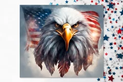 American Flag & Eagle | USA Skinny Tumbler Sublimation Product Image 7
