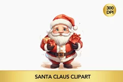 santa claus clipart, christmas santa sublimation Product Image 1