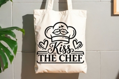 Kiss The Chef Svg, Funny Kitchen Svg, Kitchen Sign Svg. Product Image 8