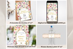 Floral Baby Shower Party Bundle Celebration Package Editable Product Image 2