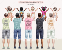 Dad and Baby Clipart Portrait Creator Product Image 5