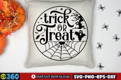 Trick or treat SVG, Halloween Door Sign SVG Product Image 3