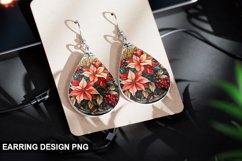 Stained Glass Christmas flowers Earring Design Product Image 1