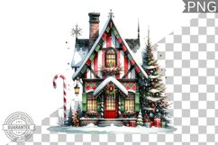 Christmas House Sublimation - Clipart PNG Design Product Image 1