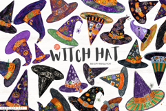 Spooky Witch Hat Clipart Product Image 1