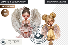 Little Angel praying clipart PNG, Cute angel, christian art Product Image 1