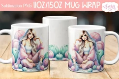 Yarn lover mug wrap PNG for sublimation| Knitting crochet Product Image 2