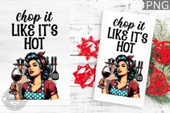Chop it like it&#039;s hot, Kitchen Towel - Pin up Towel Design Product Image 1