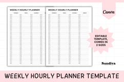 Weekly Hourly Planner Editable Template 3 Product Image 1