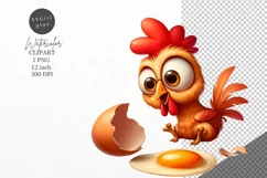 Chicken Clipart, Funny chicken clipart, Farmhouse clipart Product Image 1