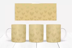 Heart Mug Wraps 10 Colours PNG & JPG Browns Product Image 3