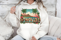 Honolulu Hawaii PNG, Vintage Surf Beach Palm Sublimation Product Image 7